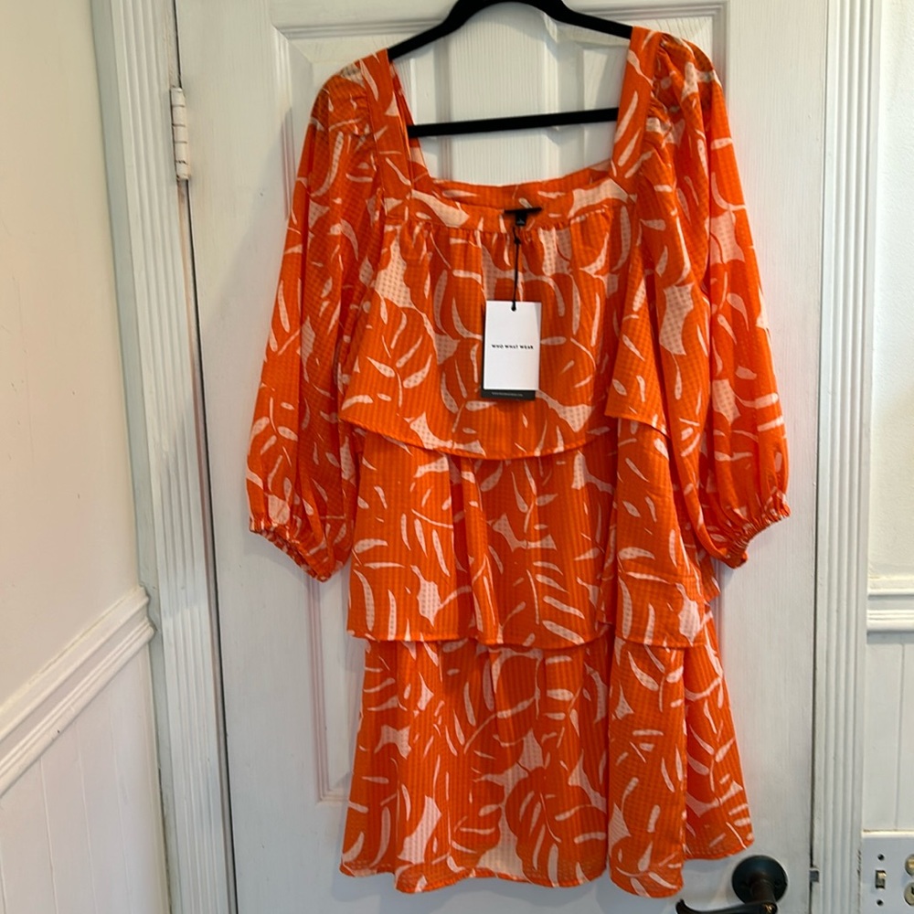 Who What Wear fun summer bright orange dress!!!